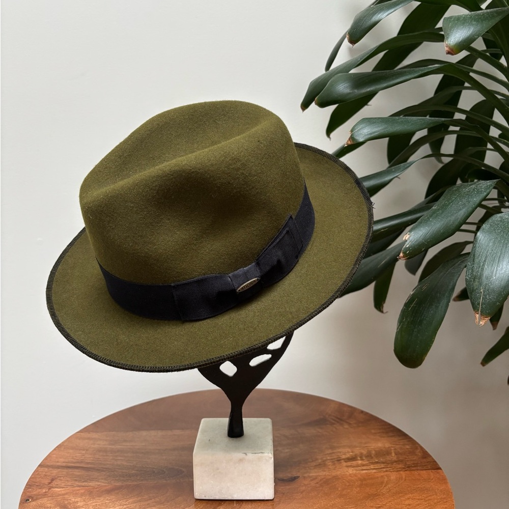 Olive Green Fedora Hat